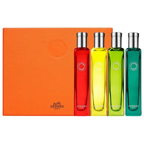 hermes men fragrance set|hermes miniature perfume set.